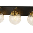 Load image into Gallery viewer, Farmhouze Light - 3 - light Modern Clear Crackled Glass Globe Vanity Sconce - Wall Sconce - 3 - Light -