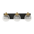 Load image into Gallery viewer, Farmhouze Light - 3 - light Modern Clear Crackled Glass Globe Vanity Sconce - Wall Sconce - 3 - Light -