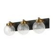 Load image into Gallery viewer, Farmhouze Light - 3 - light Modern Clear Crackled Glass Globe Vanity Sconce - Wall Sconce - 3 - Light -