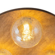 Load image into Gallery viewer, Farmhouze Light - 3 - light Rustic Wood Amber Glass Globe Round Semi Flush - Ceiling Light - 11.8 in -