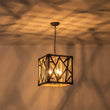 Load image into Gallery viewer, Farmhouze Light - 4 - Light Candle Style Aged Wooden Square Lantern Pendant Light - Pendant - Poplar -