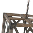 Load image into Gallery viewer, Farmhouze Light - 4 - Light Candle Style Aged Wooden Square Lantern Pendant Light - Pendant - Poplar -