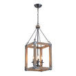 Load image into Gallery viewer, Farmhouze Light - 4 - Light Distressed Wood Square Lantern Pendant Light - Chandelier - Poplar -