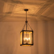 Load image into Gallery viewer, Farmhouze Light - 4 - Light Distressed Wood Square Lantern Pendant Light - Chandelier - Poplar -