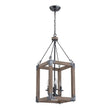 Load image into Gallery viewer, Farmhouze Light - 4 - Light Distressed Wood Square Lantern Pendant Light - Chandelier - Poplar -