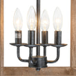 Load image into Gallery viewer, Farmhouze Light - 4 - Light Distressed Wood Square Lantern Pendant Light - Chandelier - Poplar -
