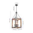 Load image into Gallery viewer, Farmhouze Light - 4 - Light Distressed Wood Square Lantern Pendant Light - Chandelier - Poplar -