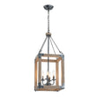 Load image into Gallery viewer, Farmhouze Light - 4 - Light Distressed Wood Square Lantern Pendant Light - Chandelier - Poplar -