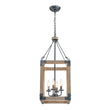 Load image into Gallery viewer, Farmhouze Light - 4 - Light Distressed Wood Square Lantern Pendant Light - Chandelier - Poplar -