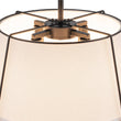 Load image into Gallery viewer, Farmhouze Light - 4 - Light Linen Drum Semi Flush Ceiling Light - Ceiling Light - Black -