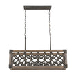 Load image into Gallery viewer, Farmhouze Light - 4 - Light Rustic Wooden Rectangular Cage Island Chandelier - Chandelier - Poplar -