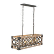Load image into Gallery viewer, Farmhouze Light - 4 - Light Rustic Wooden Rectangular Cage Island Chandelier - Chandelier - Poplar -