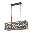 Load image into Gallery viewer, Farmhouze Light - 4 - Light Rustic Wooden Rectangular Cage Island Chandelier - Chandelier - Poplar -