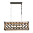 Load image into Gallery viewer, Farmhouze Light - 4 - Light Rustic Wooden Rectangular Cage Island Chandelier - Chandelier - Poplar -