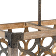 Load image into Gallery viewer, Farmhouze Light - 4 - Light Rustic Wooden Rectangular Cage Island Chandelier - Chandelier - Poplar -