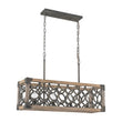 Load image into Gallery viewer, Farmhouze Light - 4 - Light Rustic Wooden Rectangular Cage Island Chandelier - Chandelier - Poplar -