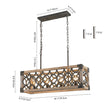 Load image into Gallery viewer, Farmhouze Light - 4 - Light Rustic Wooden Rectangular Cage Island Chandelier - Chandelier - Poplar -
