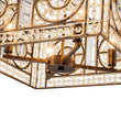 Load image into Gallery viewer, Farmhouze Light - 4 - Light Vintage French Crystal Square Lantern Pendant - Chandelier - Black -