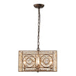 Load image into Gallery viewer, Farmhouze Light - 4 - Light Vintage French Crystal Square Lantern Pendant - Chandelier - Black -