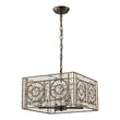 Load image into Gallery viewer, Farmhouze Light - 4 - Light Vintage French Crystal Square Lantern Pendant - Chandelier - Black -