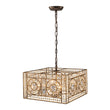 Load image into Gallery viewer, Farmhouze Light - 4 - Light Vintage French Crystal Square Lantern Pendant - Chandelier - Black -