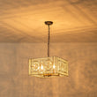 Load image into Gallery viewer, Farmhouze Light - 4 - Light Vintage French Crystal Square Lantern Pendant - Chandelier - Black -
