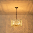 Load image into Gallery viewer, Farmhouze Light - 4 - Light Vintage French Crystal Square Lantern Pendant - Chandelier - Black -