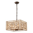 Load image into Gallery viewer, Farmhouze Light - 4 - Light Vintage French Crystal Square Lantern Pendant - Chandelier - Black -