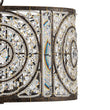 Load image into Gallery viewer, Farmhouze Light - 4 - Light Vintage Glam Crystal Drum Lantern Pendant - Chandelier - Medium -