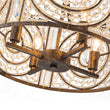 Load image into Gallery viewer, Farmhouze Light - 4 - Light Vintage Glam Crystal Drum Lantern Pendant - Chandelier - Medium -