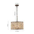 Load image into Gallery viewer, Farmhouze Light - 4 - Light Vintage Glam Crystal Drum Lantern Pendant - Chandelier - Medium -
