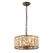 Load image into Gallery viewer, Farmhouze Light - 4 - Light Vintage Glam Crystal Drum Lantern Pendant - Chandelier - Small -