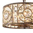 Load image into Gallery viewer, Farmhouze Light - 4 - Light Vintage Glam Crystal Drum Lantern Pendant - Chandelier - Small -