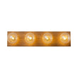 Load image into Gallery viewer, Farmhouze Light - 4 - light Vintage Wood Amber Glass Globe Vanity Light - Wall Sconce - 22.8 in -