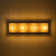 Load image into Gallery viewer, Farmhouze Light - 4 - light Vintage Wood Amber Glass Globe Vanity Light - Wall Sconce - 22.8 in -