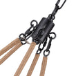 Load image into Gallery viewer, Farmhouze Light - 5 - Light Antique Wood Hemp Rope Candle Style Chandelier - Chandelier - Poplar+Hemp Rope -