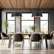 Load image into Gallery viewer, Farmhouze Light-5-Light Scandinavia Matte Black Drum Pendant Light-Pendant-Black-