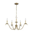 Load image into Gallery viewer, Farmhouze Light - 5 - Light Vintage Elegant Simple Candle Style Chandelier - Chandelier - Brass -