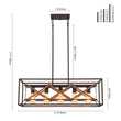 Load image into Gallery viewer, Farmhouze Light - 5 - Light Vintage Rustic Rectangle Kitchen Island Pendant - Chandelier - 5 - Light -