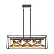 Load image into Gallery viewer, Farmhouze Light - 5 - Light Vintage Rustic Rectangle Kitchen Island Pendant - Chandelier - 5 - Light -