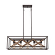 Load image into Gallery viewer, Farmhouze Light - 5 - Light Vintage Rustic Rectangle Kitchen Island Pendant - Chandelier - 5 - Light -