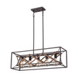 Load image into Gallery viewer, Farmhouze Light - 5 - Light Vintage Rustic Rectangle Kitchen Island Pendant - Chandelier - 5 - Light -
