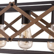 Load image into Gallery viewer, Farmhouze Light - 5 - Light Vintage Rustic Rectangle Kitchen Island Pendant - Chandelier - 5 - Light -