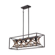 Load image into Gallery viewer, Farmhouze Light - 5 - Light Vintage Rustic Rectangle Kitchen Island Pendant - Chandelier - 5 - Light -