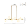 Load image into Gallery viewer, Farmhouze Light - 56” Modern Milky Glass Globe Island Pendant Chandelier - Chandelier - Brass -