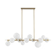 Load image into Gallery viewer, Farmhouze Light - 56” Modern Milky Glass Globe Island Pendant Chandelier - Chandelier - Brass -