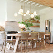 Load image into Gallery viewer, Farmhouze Light - 56” Modern Milky Glass Globe Island Pendant Chandelier - Chandelier - Brass -
