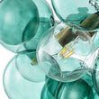 Load image into Gallery viewer, Farmhouze Light - 6 - Light Dimmable Cluster Glass Globe Green Bubble Chandelier - Chandelier - Black + Brass -