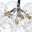 Load image into Gallery viewer, Farmhouze Light - 6 - Light Dimmable Glam Cluster Glass Globe Bubble Chandelier - Chandelier - Black + Brass -