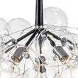 Load image into Gallery viewer, Farmhouze Light - 6 - Light Dimmable Glam Cluster Glass Globe Bubble Chandelier - Chandelier - Black + Chrome -